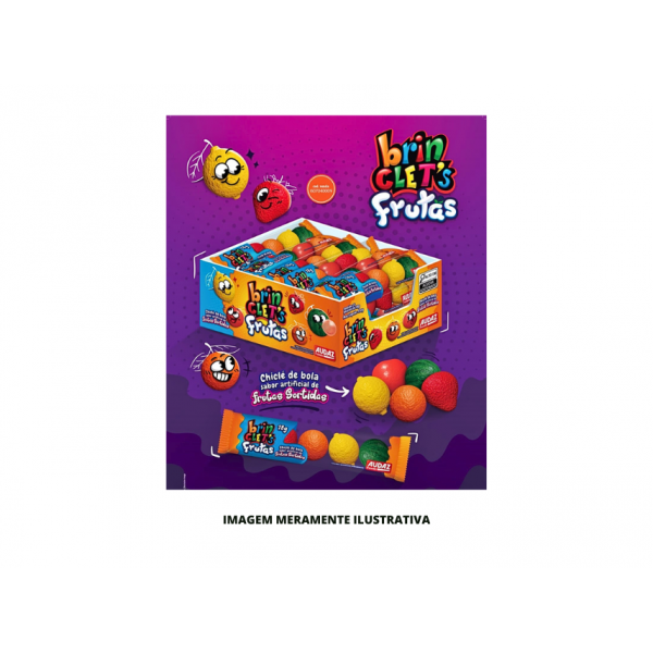 CHICLETE - AUDAZ - 18g BRINCLETS FRUTAS - DP24